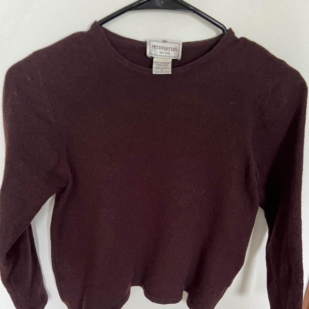 Henri Bendel Fine Wool- Merino Sweater Fits like XS